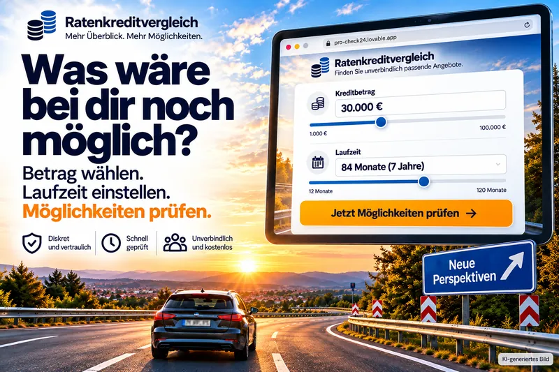 Ratenkreditvergleich – Betrag und Laufzeit prüfen und neue Möglichkeiten sehen